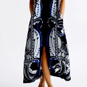 Reiss summer FREIJA size UK14US10 navy and midi dress